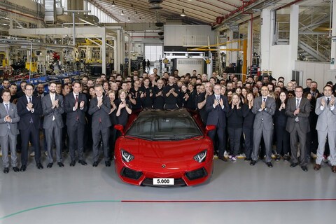 5.000ste Lamborghini Aventador een feit