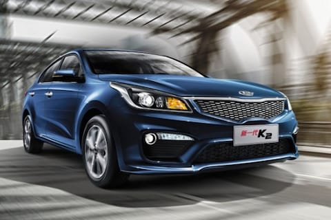 'Rio sedan' Kia K2 in het nieuw