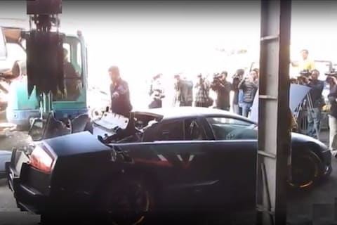 Lamborghini Murciélago gesloopt