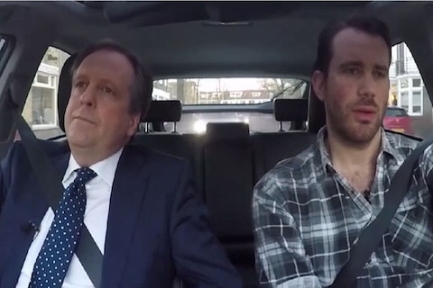 Met Alexander Pechtold (D66) in de auto