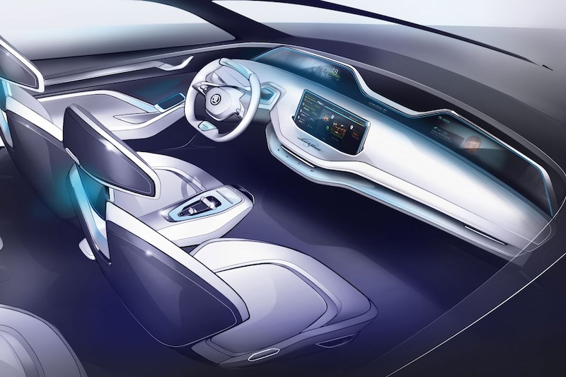 Skoda Vision E interieur