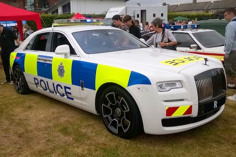 Rolls-Royce op bezoek bij Engelse politie
