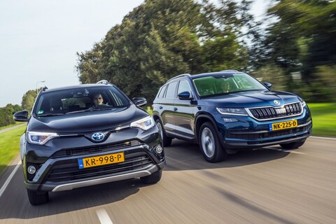 Skoda Kodiaq 2.0 TDI 190 pk 4x4 - Toyota Rav4 2.5 Hybrid AWD