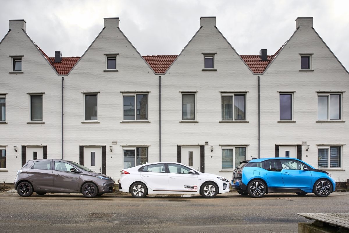 EV's opladen elektrisch rijden multitest Zoe i3 Io