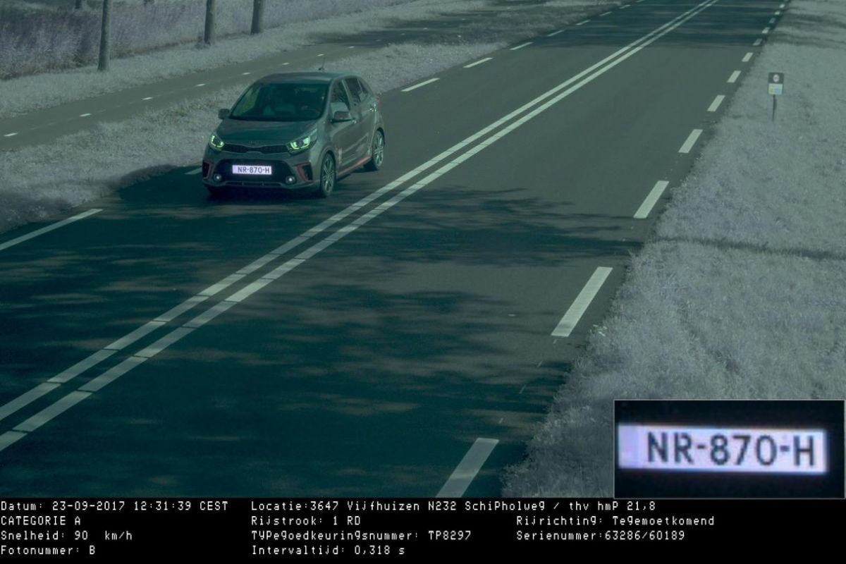 flitsfoto flitser radar bekeuring boete