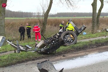 Ferrari F430 crash Omroep Flevoland