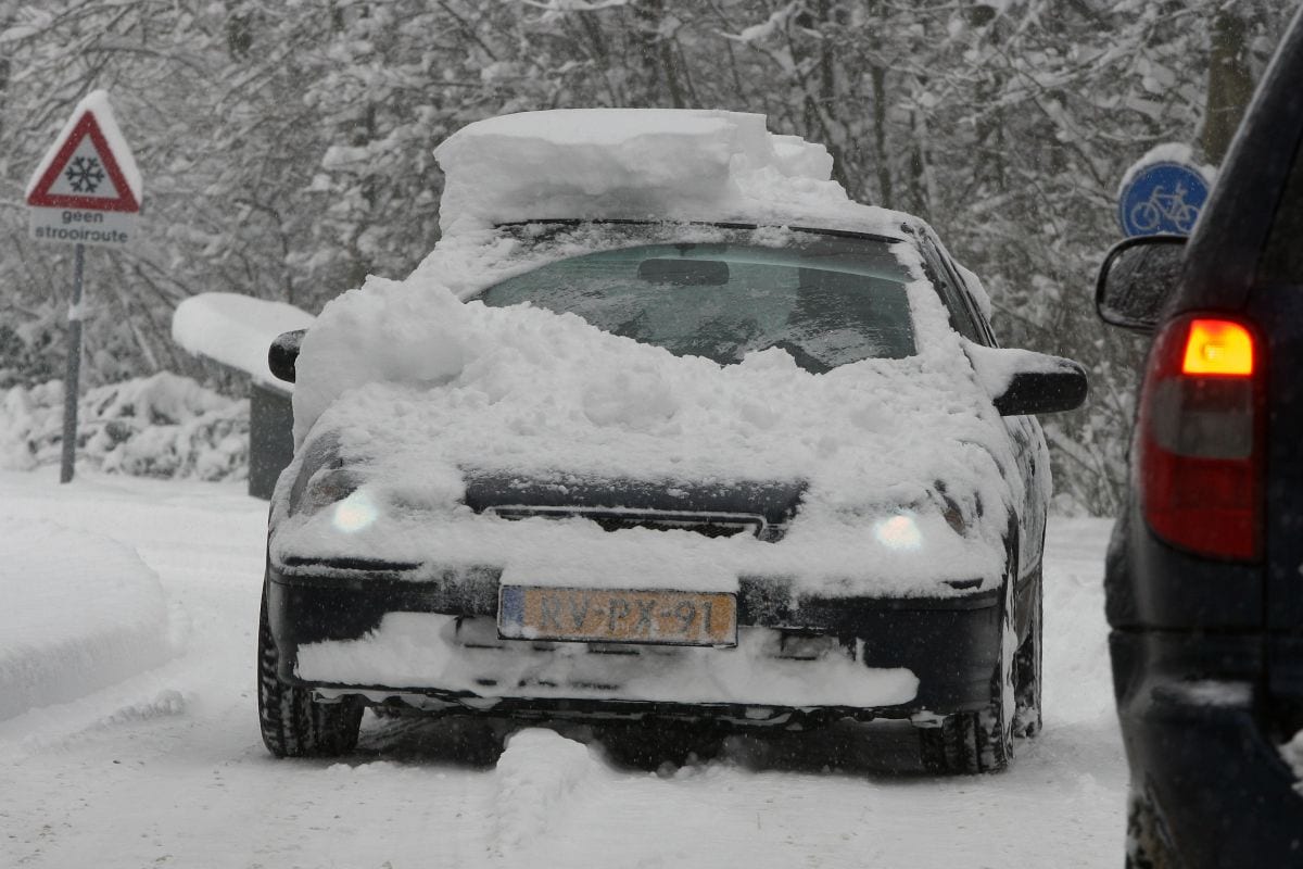 Sneeuw winter koud glad ijs krabben