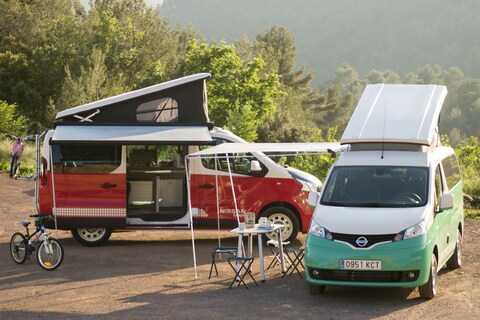 Nissan e-NV200 en NV300 als kampeerauto