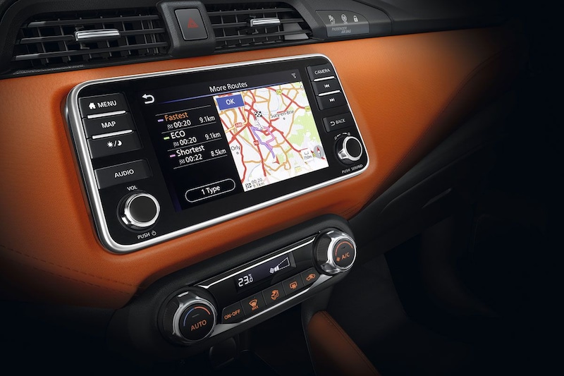 Nissan Micra infotainment navigatie