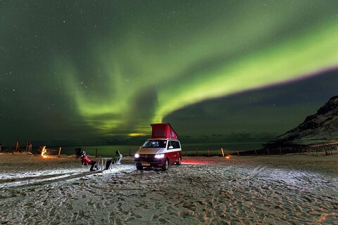 Winters kamperen op de Lofoten
