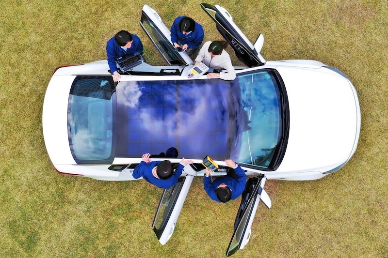 Hyundai zonne-energie oplaadsysteem 