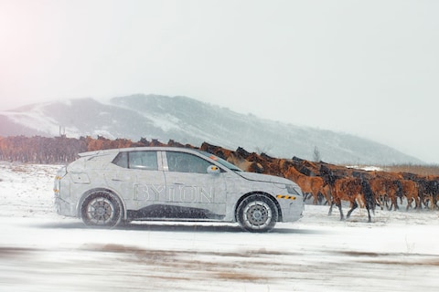 Byton M-Byte ondergaat sneeuwtest