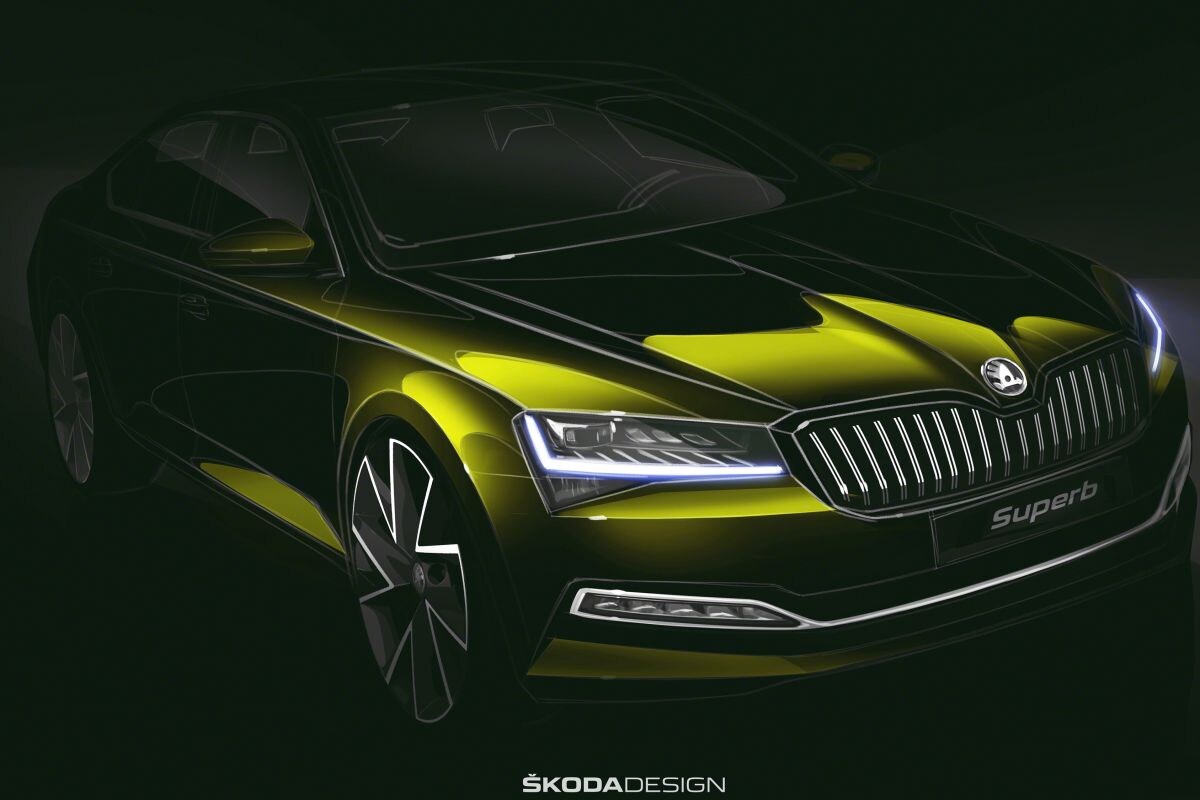Skoda Superb schets