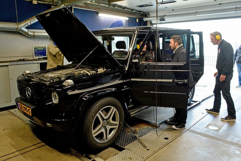 Op de Rollenbank 500 pk Mercedes-Benz G55 AMG