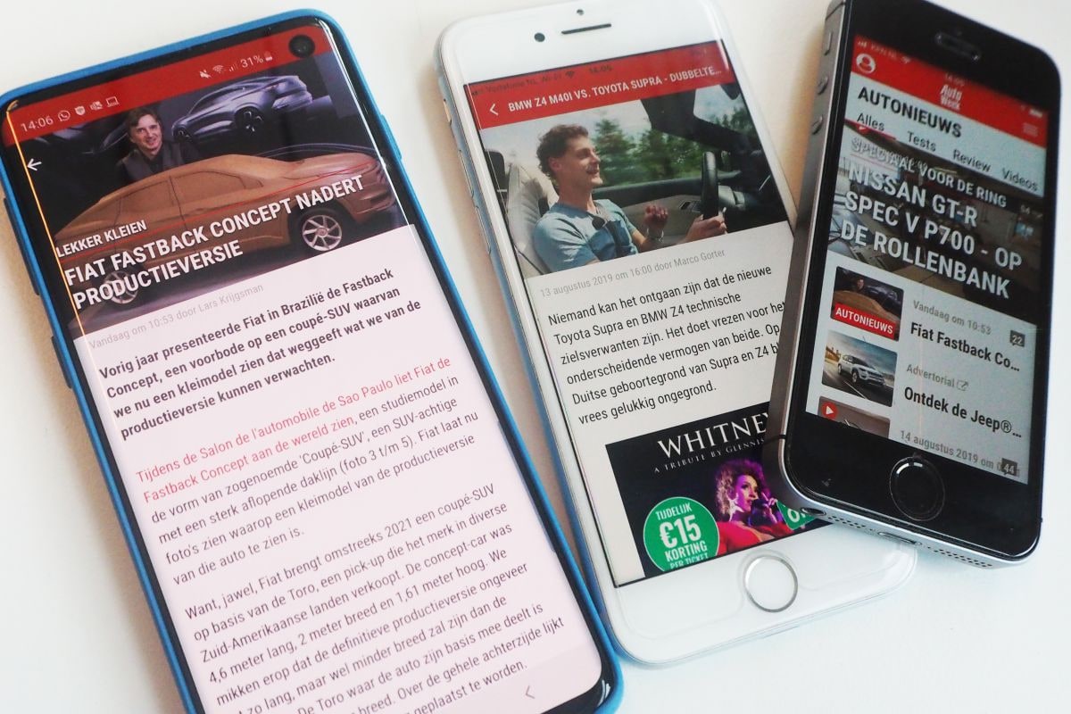AutoWeek App mobiel telefoon iphone