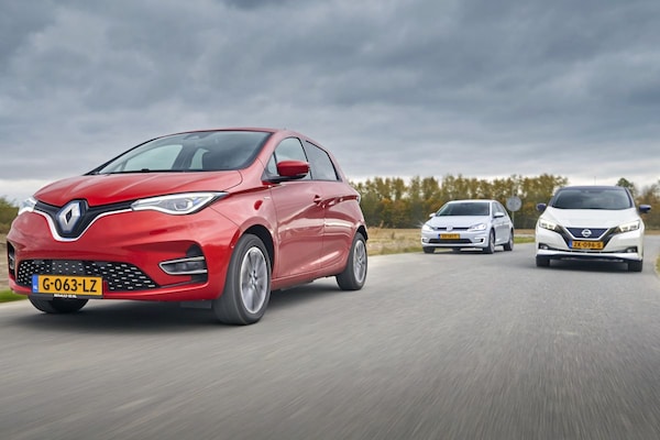 EV Renault Zoe Volkswagen e-Golf Nissan Leaf