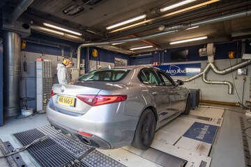 Alfa Romeo Giulia Veloce op de rollenbank