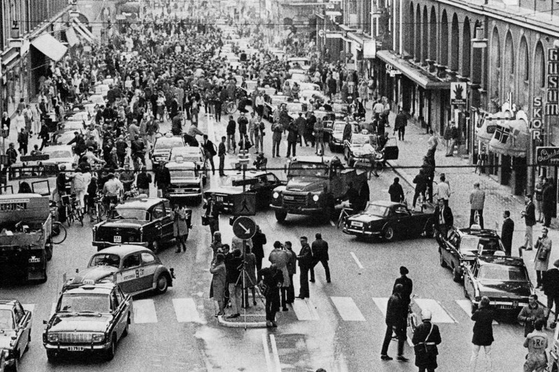 Stockholm Kungsgatan 1967 Dagen H
