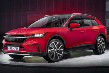 Skoda Enyaq render vooruitblik Blik to the Future