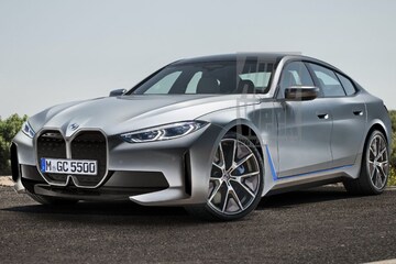 BMW i4 render vooruitblik blik to the future