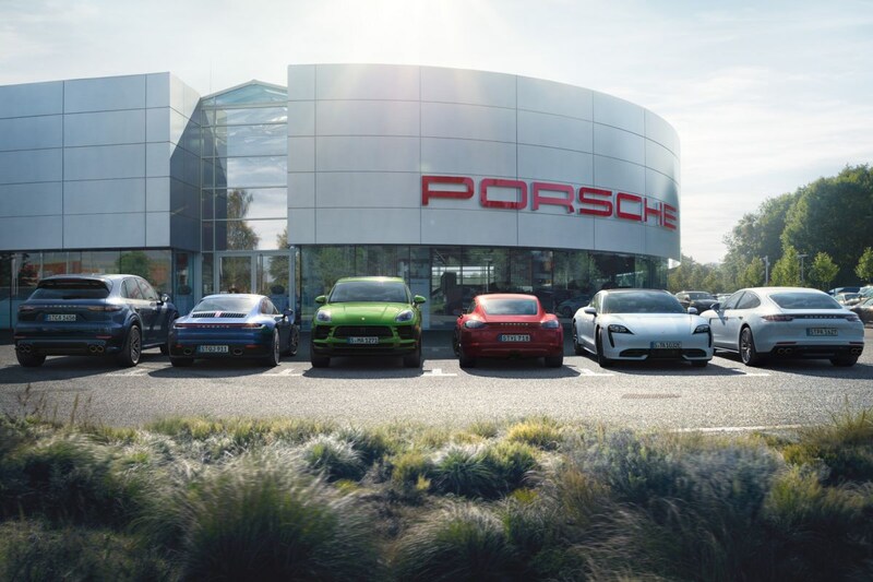 Porsche showroom garage verkoop
