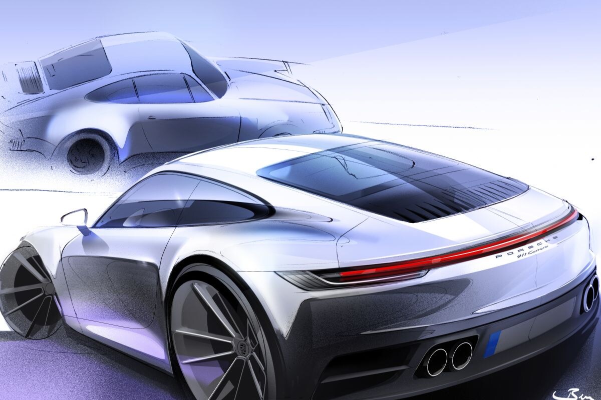 Porsche 911 schets