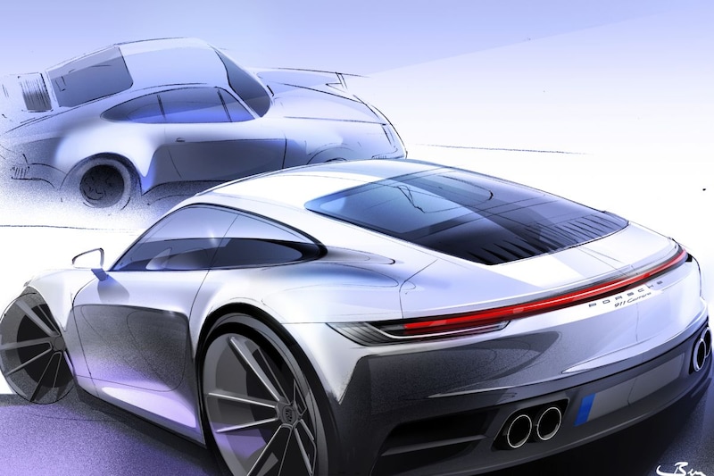 Porsche 911 schets