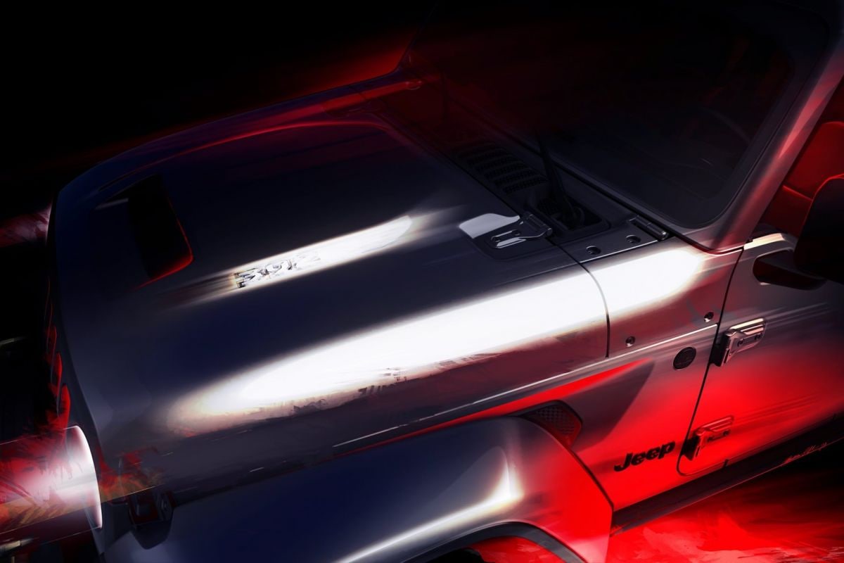 Jeep Wrangler teaser V8