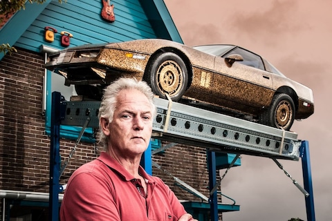 Gouden kunst-Corvette te koop