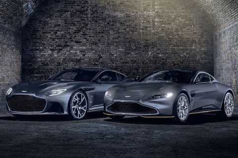 Aston Martin DBS Superleggera en Vantage in Bond-stijl