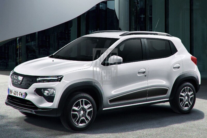 Dacia Spring toekomstbeeld schets render