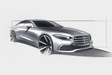 Mercedes-Benz S-klasse schets
