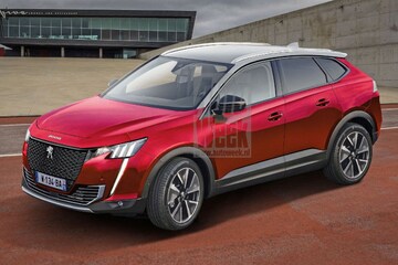 Peugeot 3008 vooruitblik schets