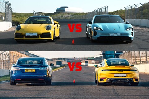 Porsche 911 Turbo S vs. Tesla Model S - Dragrace