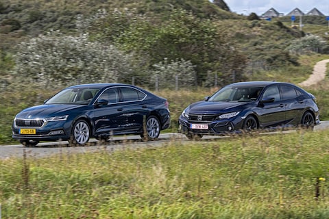 Honda Civic 1.5 Turbo - Skoda Octavia 1.5 TSI - Vergelijkende Test