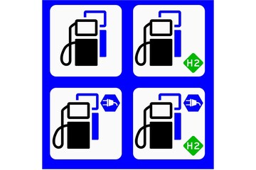 Verkeersbord laadpunt snelweg