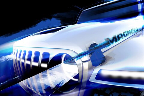 Elektrische Jeep Wrangler Magneto Concept in beeld