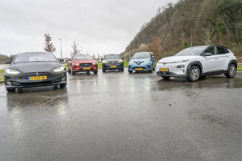 EV's multitest dubbeltest elektrisch EV Tesla