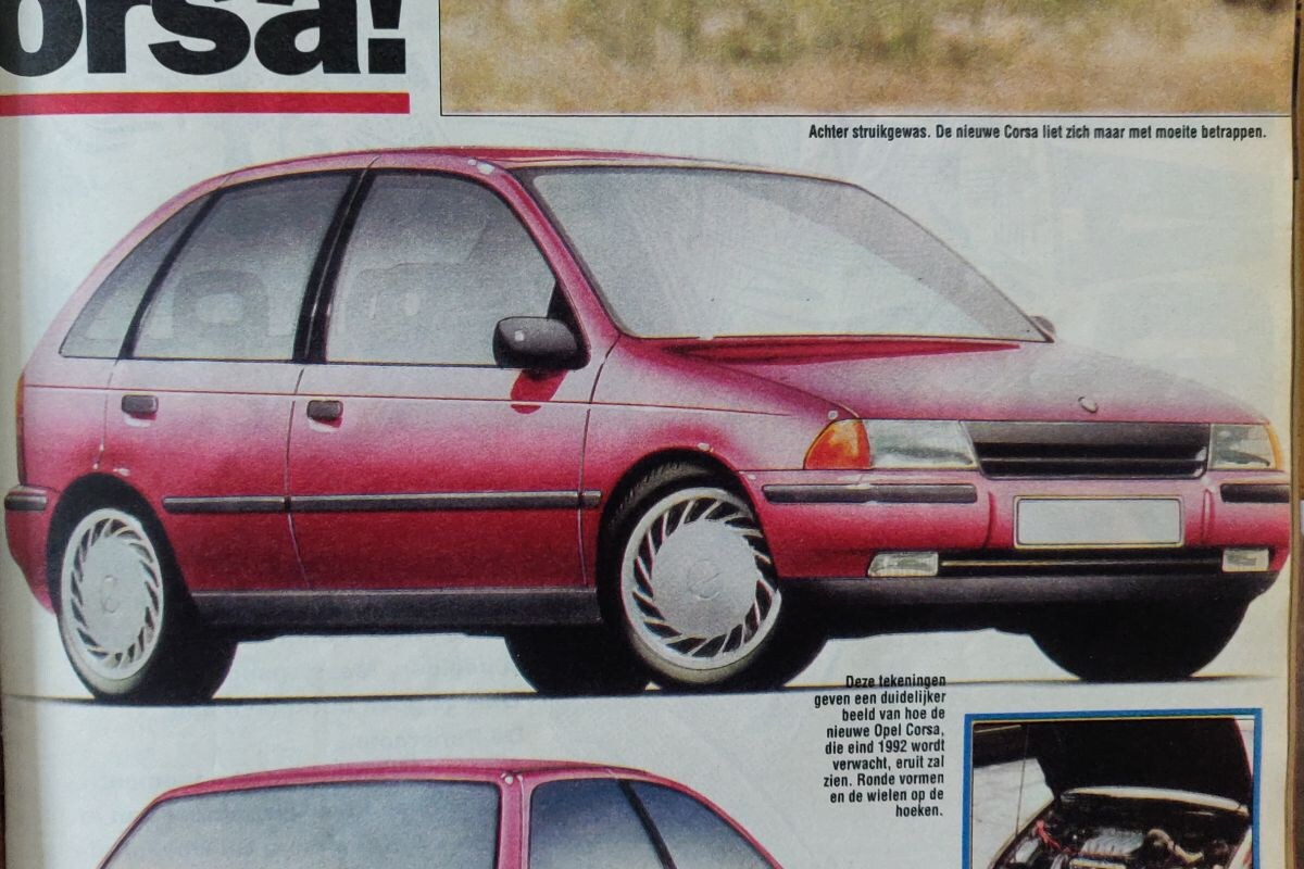 Opel Corsa spyshots 1991 Oude Doos