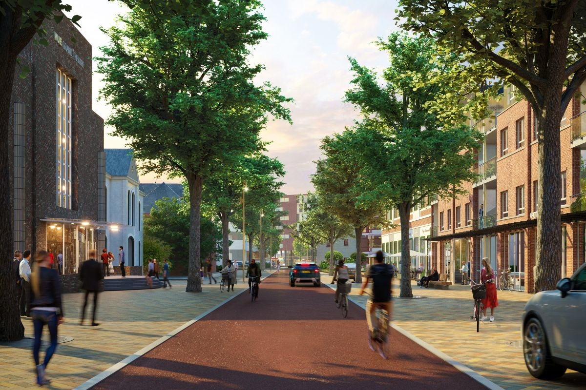 Straat auto te gast centrum