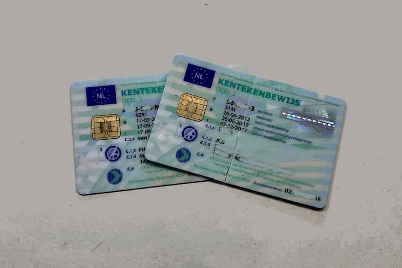 Kentekenbewijs kentekencard