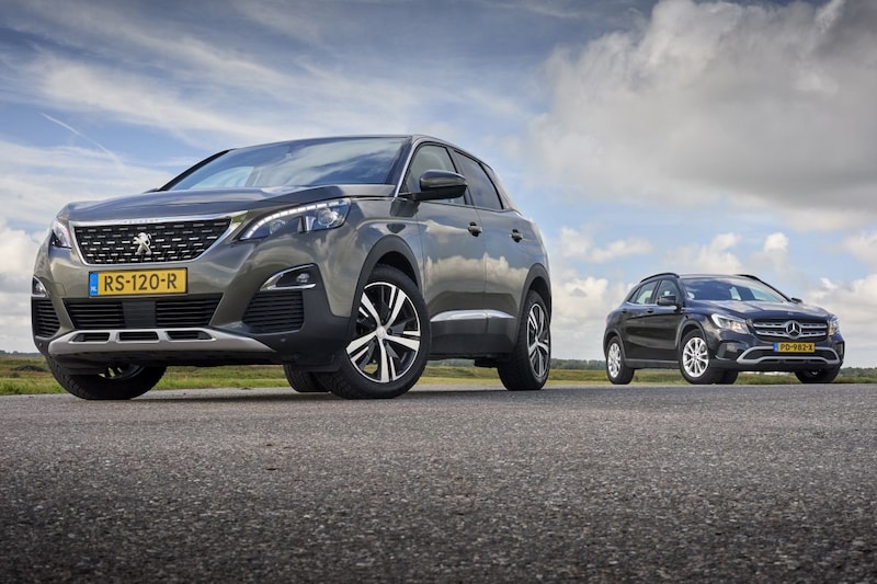 Peugeot 3008 vs. Mercedes GLA occasion dubbeltest