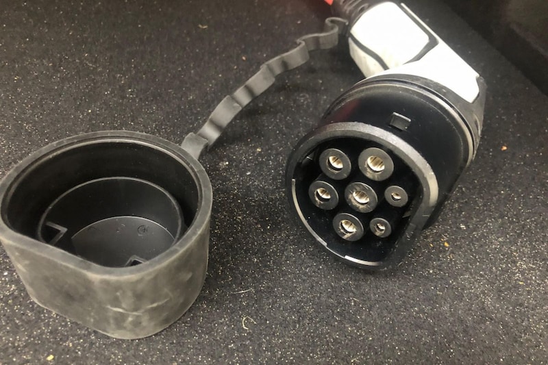 Laadkabel type 2 stekker Mennekes autozijde