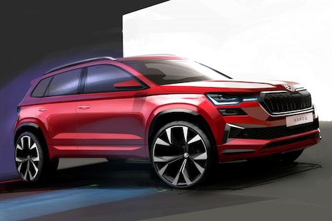 Vernieuwde Skoda Karoq geschetst
