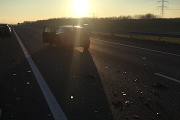 Ongeval Botsing Aanrijding schade snelweg