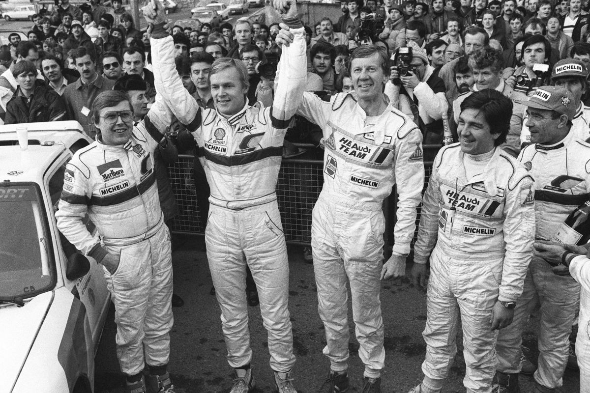 Vatanen, Salonen, Rohrl, Peugeot 205 T16 (ANP)