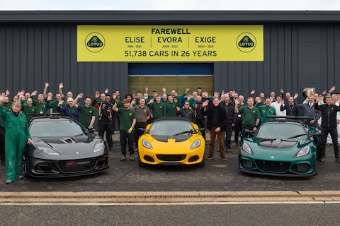 Doek valt voor Lotus Elise, Exige en Evora