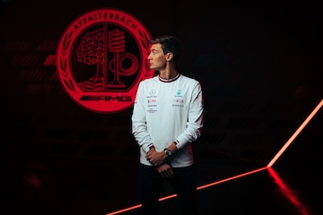 George Russell Mercedes AMG Petronas F1 team Driver Day