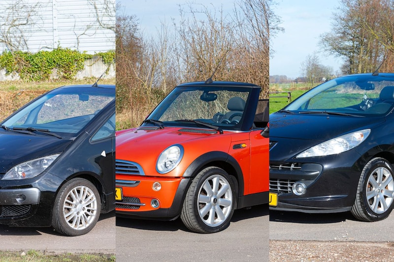 Goedkope cabrio's 207cc, Colt CZC, Mini Cabrio