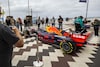 Formule 1 auto Verstappen op straat boulevard Zandvoort. ANP